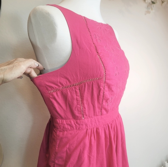 ANTHROPOLOGIE MOULINETTE SOEURS RHODODENDRON FUSCHIA LACE WOMEN'S DRESS SIZE 12 - Picture 5 of 16